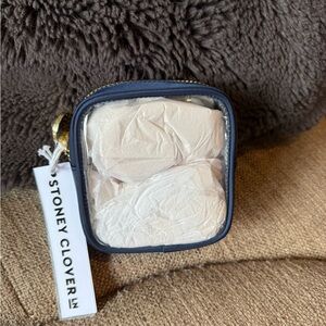 NWT Stoney Clover Lane clear front Mini Pouch sapphire